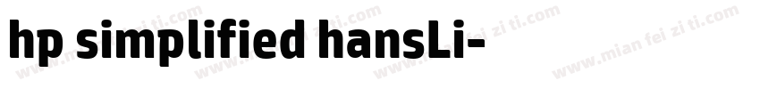 hp simplified hansLi字体转换